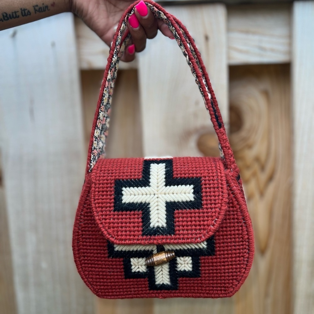 Vintage Crochet Designed Purse